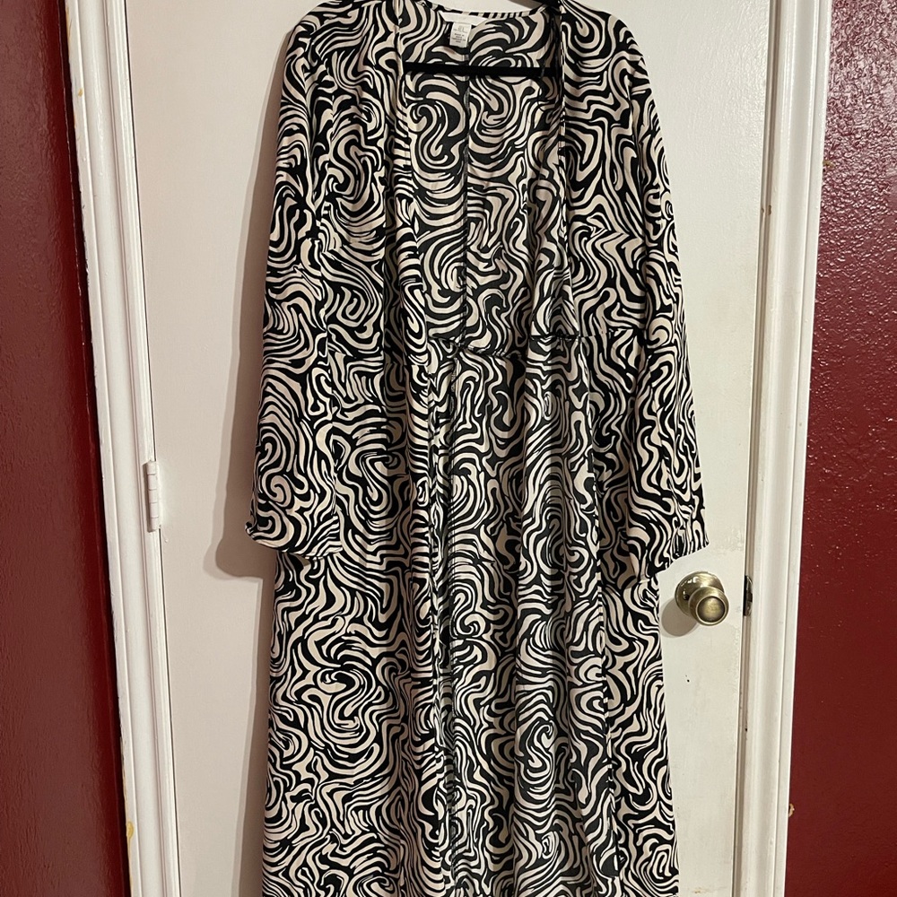 H&M Black and White Dolman Cardigan